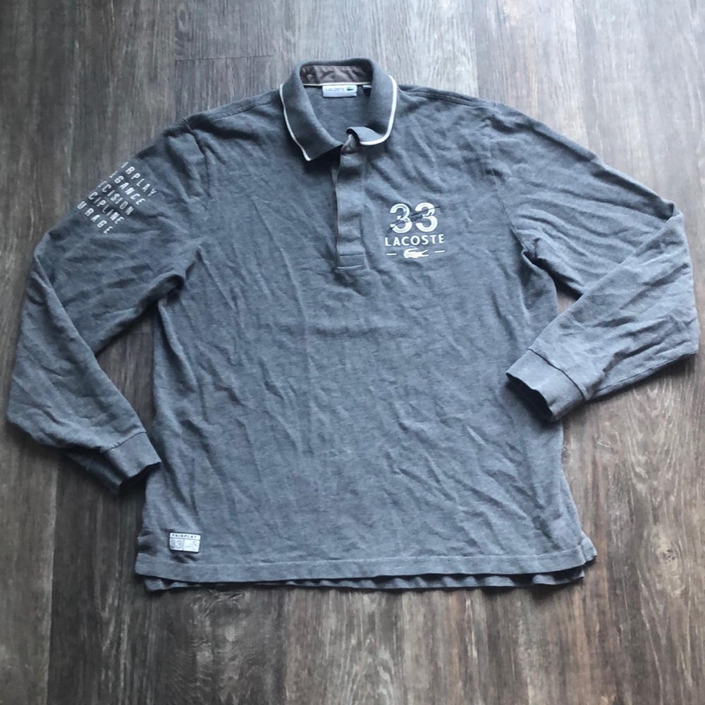 Men’s Lacoste FairPlay Collared Long Sleeve Sz XXL